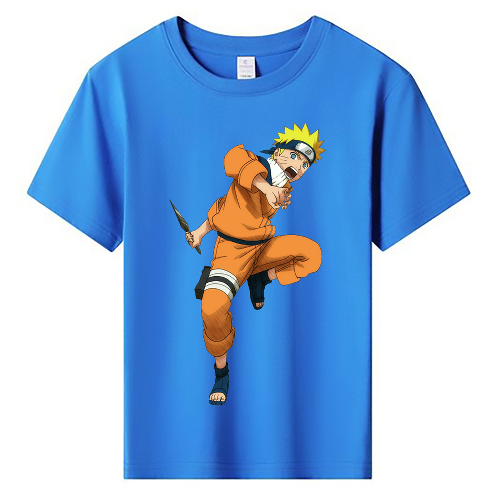 （画像用） NARUTO -ナルト- うずまき ナルト Uzumaki Naruto 綿100％キッズTシャツ（フロントプリント）